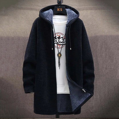 Men'S Plush Thick Knitted Sweater Coat Cardigan elevenforest
