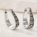 Meadow Daisy Elegance Hoop Earrings