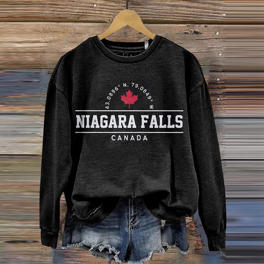 Comstylish Women's Niagara Falls Canada Print Casual Sweatshirt