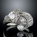 Silver Irregular Zirconia Ring