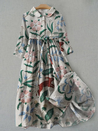 LM | Floral maxi dress with buttons