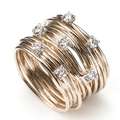Gold Layer Zirconia Ring