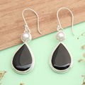 Black Drop Earrings