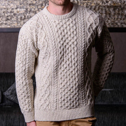 Vintage Chunky Diamond Knit Warm Sweater artswardrobe