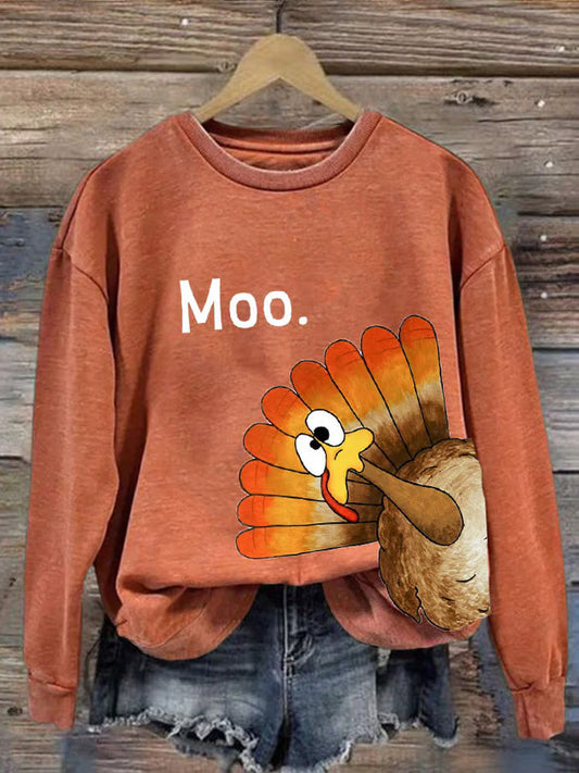 Women's Thanksgiving Printed Sweatshirt artswardrobe