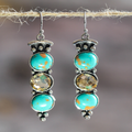 Natural Turquoise Stone Earrings