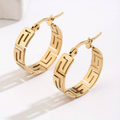 Golden Hollow Hoop Earrings
