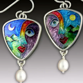 Handpainted Colorful Earrings