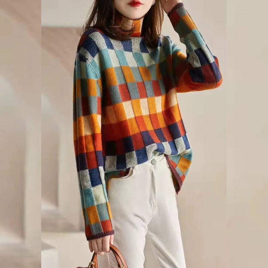 LM | Elegant plaid sweater