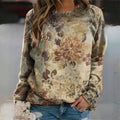 LM | Sweater with elegant floral pattern