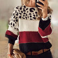 LM | Elegant sweater with leopard print