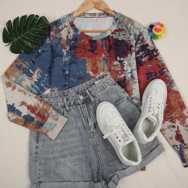 LM | Sweater with abstract print