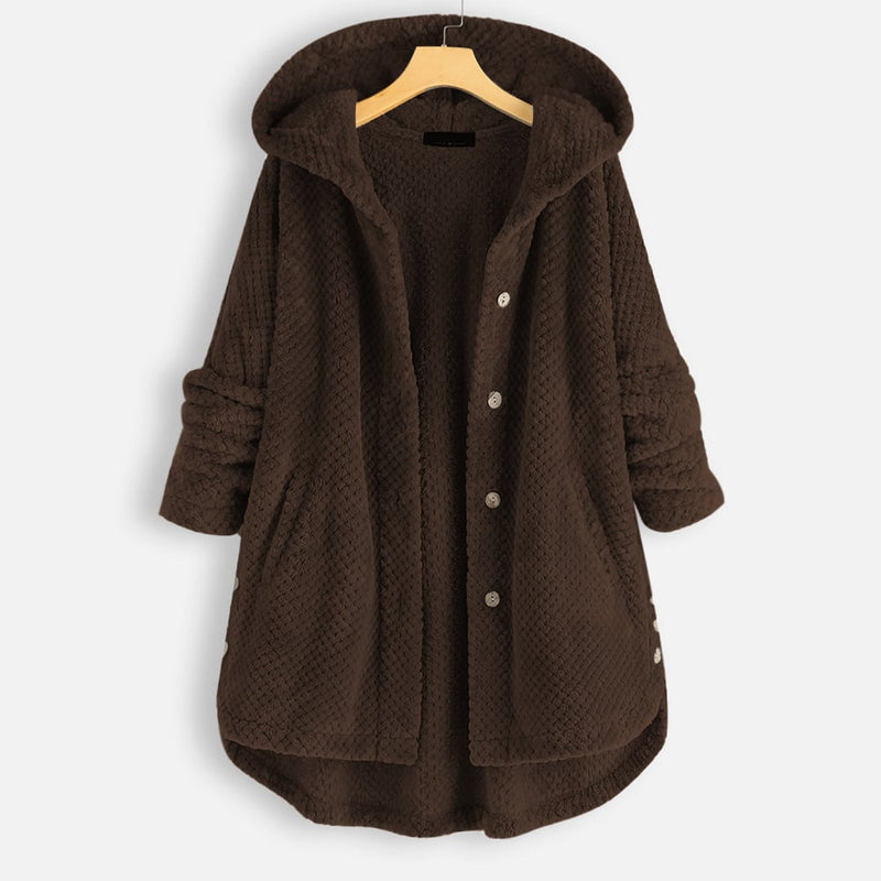 LM | warm teddy jacket with hood