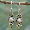 Green Moonstone Earrings