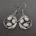 White Stone Earrings