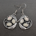 White Stone Earrings