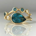 Turquoise Blue Glass Ring