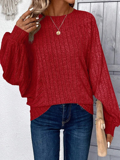 LM | MW - Cozy knitted sweater with balloon sleeves