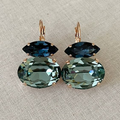 Green & Blue Glass Earrings