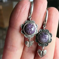 Earrings With Purple Stones