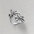 Hollow Silver Flower Ring