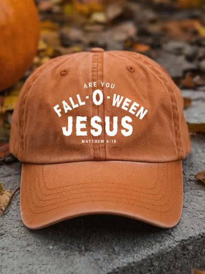Unisex Are You Fall-o-ween Jesus Baseball Cap artswardrobe