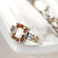Glass Silver Ring