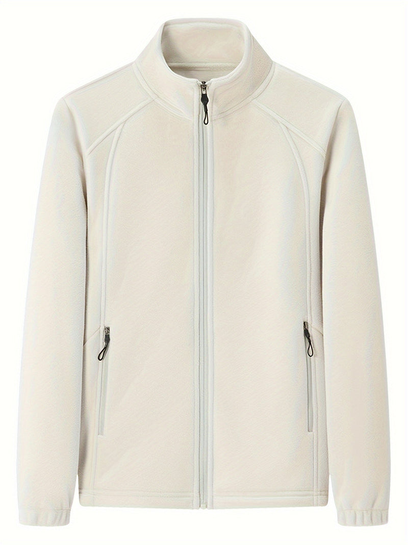 LM | Plush women's outdoor jacket with stand-up collar and long sleeves