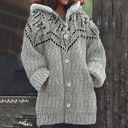 Vintage Tribal Geometry Jacquard Cozy Cardigan Sweater elevenforest