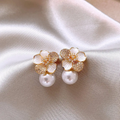 Flower & Pearl Bright Earrings