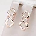 Gold Plated Zirconium Chain Earrings
