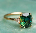 Green Zirconia Ring in Gold