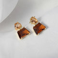 Desert Crystal Earrings in Gold