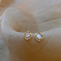 Earrings With Gold Moon Crystal