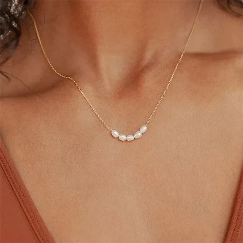 1+1 Offer: Lorelei | Buttoned Earrings With Pearl + Pearl Gold Necklace