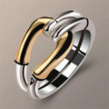Knotted Ring in Gold and Silver
