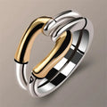 Knoted Ring in Gold and Silver