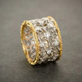 Gold and Crystal Ivy Ring