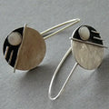 Rounded White Opal Earrings