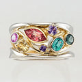 Multicolor Ring in Gold and Silver