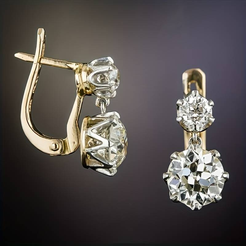 Classic Gold Zirconia Earrings