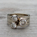 Ring "triple" With Zirconia