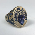 Blue Flower Gold Ring