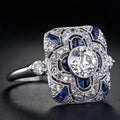 Silver Ring With Blue Zirconia
