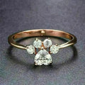 Zirconia Paw Ring