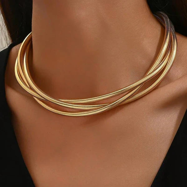 1+1 Offer: Minimalist Mandala Earrings in Gold + Layered Golden Necklace
