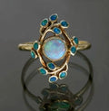 Blue Ring Crystals and Opal