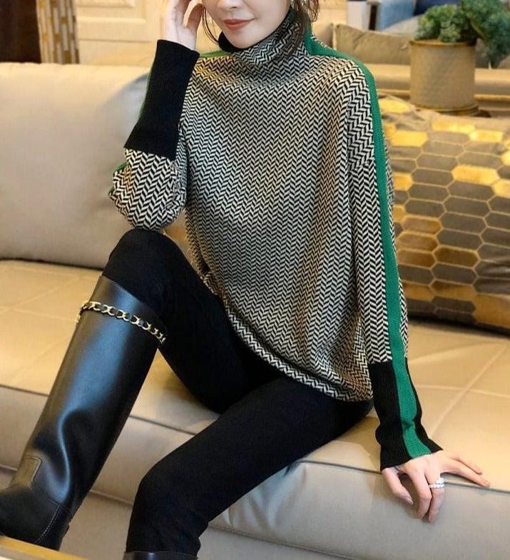 LM | Sweater with geometric print