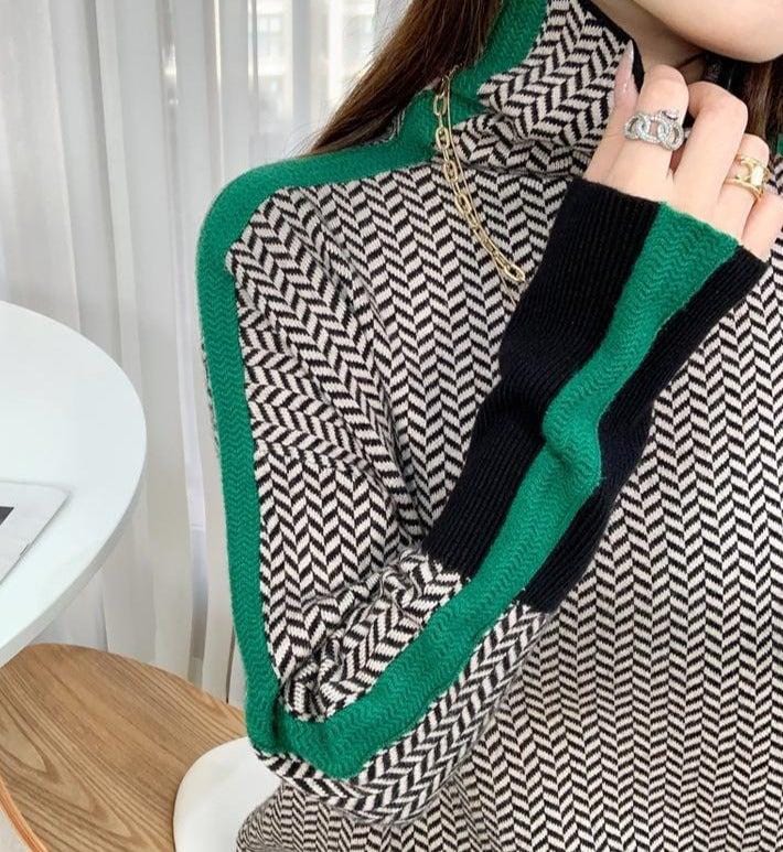 LM | Sweater with geometric print