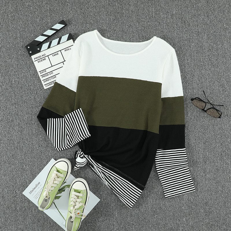 LM | Elegant striped green sweater
